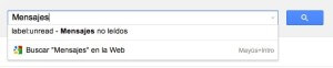 Gmail, cuadro de búsqueda Captura del cuadro de búsqueda de Gmail