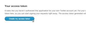 Captura de pantalla del botón para crear las credenciales oAuth